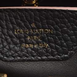 Pre Owned Louis Vuitton Black/Pink Taurillon Leather Capucines BB Bag