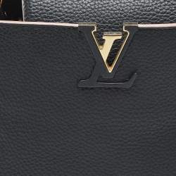 Pre Owned Louis Vuitton Black/Pink Taurillon Leather Capucines BB Bag