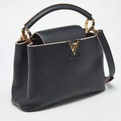 Pre Owned Louis Vuitton Black/Pink Taurillon Leather Capucines BB Bag