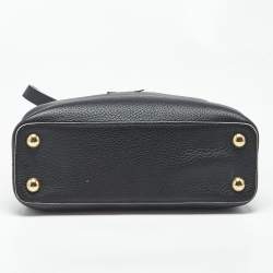 Pre Owned Louis Vuitton Black/Pink Taurillon Leather Capucines BB Bag