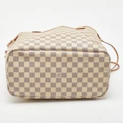 Pre Owned Louis Vuitton Damier Azur Canvas Neverfull MM Bag