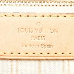 Pre Owned Louis Vuitton Damier Azur Canvas Neverfull MM Bag