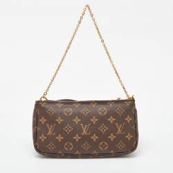 Pre Owned Louis Vuitton Khaki Monogram Canvas Multi Pochette Accessories Bag