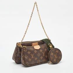 Pre Owned Louis Vuitton Khaki Monogram Canvas Multi Pochette Accessories Bag