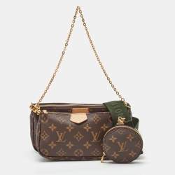 Pre Owned Louis Vuitton Khaki Monogram Canvas Multi Pochette Accessories Bag