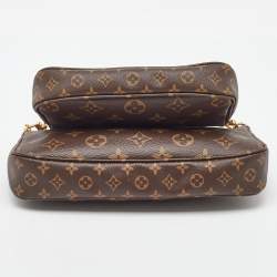 Pre Owned Louis Vuitton Khaki Monogram Canvas Multi Pochette Accessories Bag