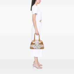 Pre Owned Louis Vuitton Brown White Monogram Multicolore Claudia