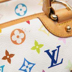 Pre Owned Louis Vuitton Brown White Monogram Multicolore Claudia