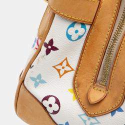 Pre Owned Louis Vuitton Brown White Monogram Multicolore Claudia