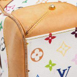 Pre Owned Louis Vuitton Brown White Monogram Multicolore Claudia
