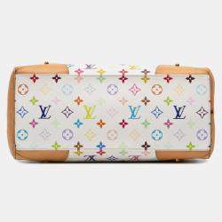 Pre Owned Louis Vuitton Brown White Monogram Multicolore Claudia