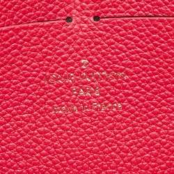 Pre Owned Louis Vuitton Cherry Monogram Empreinte Leather Zippy Wallet
