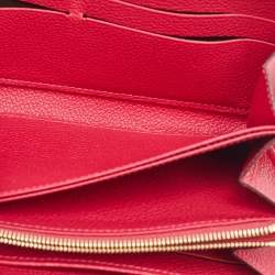 Pre Owned Louis Vuitton Cherry Monogram Empreinte Leather Zippy Wallet