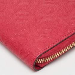 Pre Owned Louis Vuitton Cherry Monogram Empreinte Leather Zippy Wallet
