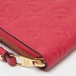 Pre Owned Louis Vuitton Cherry Monogram Empreinte Leather Zippy Wallet