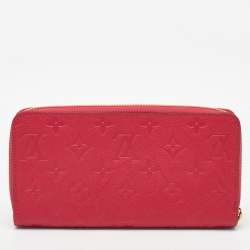 Pre Owned Louis Vuitton Cherry Monogram Empreinte Leather Zippy Wallet
