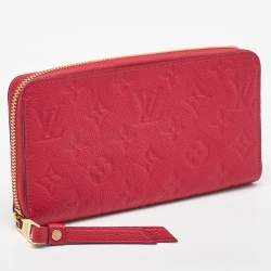 Pre Owned Louis Vuitton Cherry Monogram Empreinte Leather Zippy Wallet