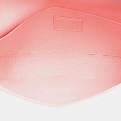 Pre Owned Louis Vuitton Pink Monogram Vernis Jungle Dots Pochette Felicie