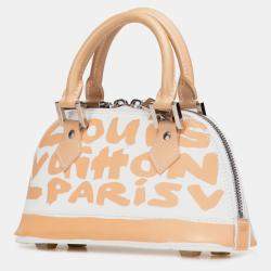 Pre Owned Louis Vuitton Beige/White Stephen Sprouse Graffiti Alma PM Bag