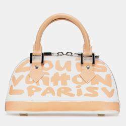 Pre Owned Louis Vuitton Beige/White Stephen Sprouse Graffiti Alma PM Bag
