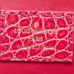 Pre Owned Louis Vuitton Pink Crocodile Alma BB Bag