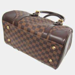 Pre Owned Louis Vuitton Berkeley Damier Ebene Coated Canvas Shoulder Bag