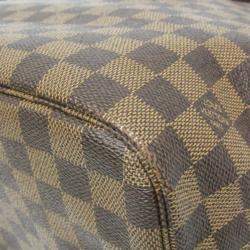 Pre Owned Louis Vuitton Neverfull MM Damier Ebene Rose Ballerine Coated Canvas Tote Bag