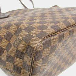 Pre Owned Louis Vuitton Neverfull MM Damier Ebene Rose Ballerine Coated Canvas Tote Bag