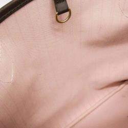 Pre Owned Louis Vuitton Neverfull MM Damier Ebene Rose Ballerine Coated Canvas Tote Bag