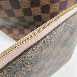 Pre Owned Louis Vuitton Neverfull MM Damier Ebene Rose Ballerine Coated Canvas Tote Bag