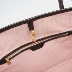 Pre Owned Louis Vuitton Neverfull MM Damier Ebene Rose Ballerine Coated Canvas Tote Bag