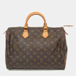 Pre Owned Louis Vuitton Speedy 35 Monogram Coated Canvas Shoulder Bag
