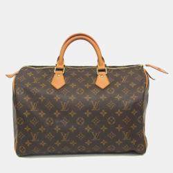 Pre Owned Louis Vuitton Speedy 35 Monogram Coated Canvas Shoulder Bag