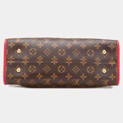 Pre Owned Louis Vuitton Brown Red Monogram Popincourt PM