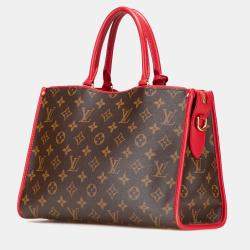 Pre Owned Louis Vuitton Brown Red Monogram Popincourt PM
