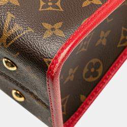 Pre Owned Louis Vuitton Brown Red Monogram Popincourt PM