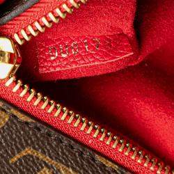 Pre Owned Louis Vuitton Brown Red Monogram Popincourt PM