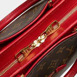 Pre Owned Louis Vuitton Brown Red Monogram Popincourt PM