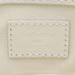 Pre Owned Louis Vuitton White Monogram Taurillon Sac Plat 24H Tote