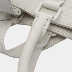 Pre Owned Louis Vuitton White Monogram Taurillon Sac Plat 24H Tote