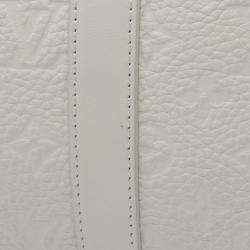 Pre Owned Louis Vuitton White Monogram Taurillon Sac Plat 24H Tote