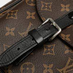 Pre Owned Louis Vuitton Brown Monogram Macassar Christopher Messenger