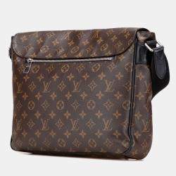 Pre Owned Louis Vuitton Brown Monogram Macassar Christopher Messenger