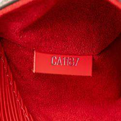 Pre Owned Louis Vuitton Brown Red Monogram Epi Saint Michel