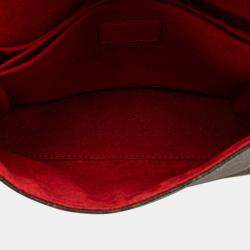 Pre Owned Louis Vuitton Brown Red Monogram Epi Saint Michel