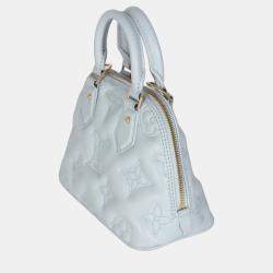 Pre Owned Louis Vuitton Blue Glacier Bubblegram Calfskin Alma BB Bag