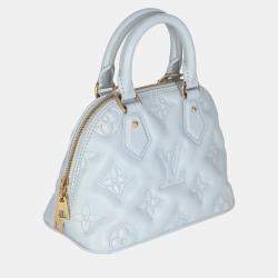 Pre Owned Louis Vuitton Blue Glacier Bubblegram Calfskin Alma BB Bag