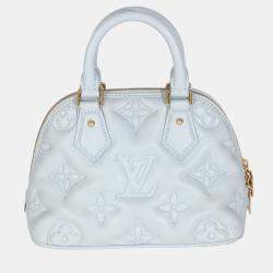 Pre Owned Louis Vuitton Blue Glacier Bubblegram Calfskin Alma BB Bag