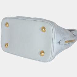 Pre Owned Louis Vuitton Blue Glacier Bubblegram Calfskin Alma BB Bag