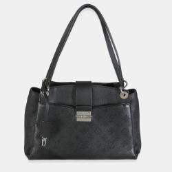 Pre Owned Louis Vuitton Black Monogram Mahina Sevres Bag